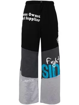 Marine Serre спортивные брюки с графичным принтом, черный