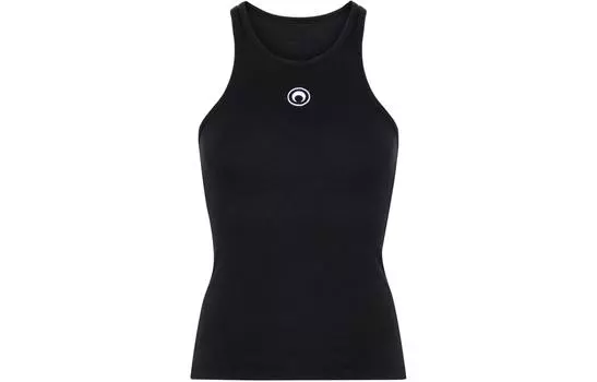 Marine Serre SS24 Майка женская черная