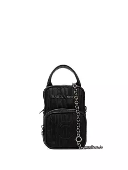Marine Serre сумка-тоут Pocket размера мини, черный