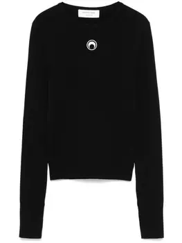 Marine Serre свитер с вышивкой Crescent Moon
