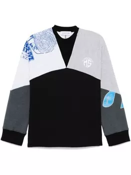 Marine Serre толстовка с графичным принтом, черный