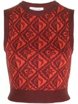 Marine Serre топ Moon Light, красный