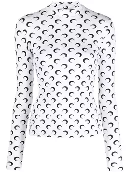 Marine Serre топ Regenerated Second Skin, черный