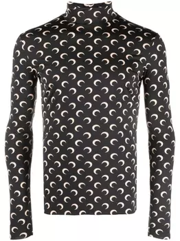 Marine Serre топ Regenerated Second Skin, черный