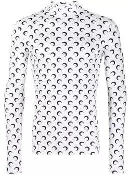 Marine Serre топ Regenerated Second Skin, черный