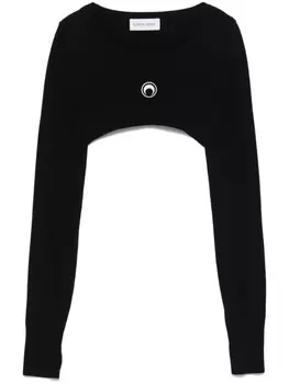 Marine Serre топ с логотипом Moon, черный