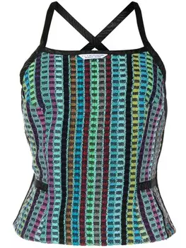 Marine Serre топ Terry Kitchen Towels без рукавов, металлик