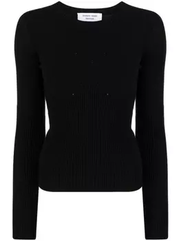 Marine Serre топ в рубчик с длинными рукавами, черный