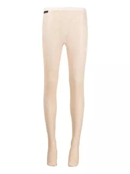 Marine Serre жаккардовые колготки Moon Diamant, нейтральный цвет