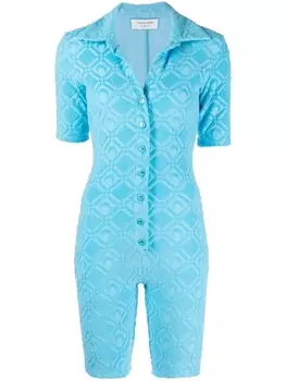 Marine Serre жаккардовый комбинезон Moon Diamant, синий