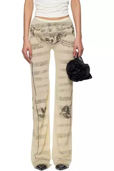 Маринерские пижамные брюки с тату Jean Paul Gaultier, экрю