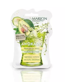Marion Fit&Fresh Face Mask маска для лица регенерация и увлажнение Авокадо 7,5мл