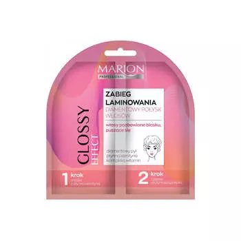 Marion Professional Glossy Effect профессиональное средство для ламинирования Алмазный блеск для волос 20мл