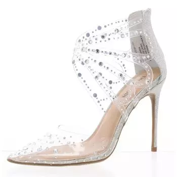 Mariposa женские туфли-лодочки на шпильке с ремешком на щиколотке Thalia Sodi, цвет silver lurex