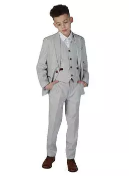 Марк - Костюм-тройка из твида в клетку Paul Andrew, кремовый