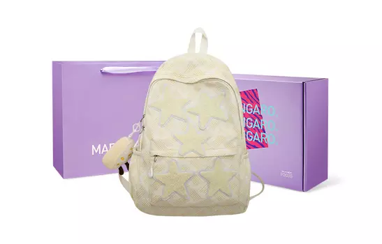 Markangaro Женский рюкзак, Светло-фиолетовый + сырный мишка