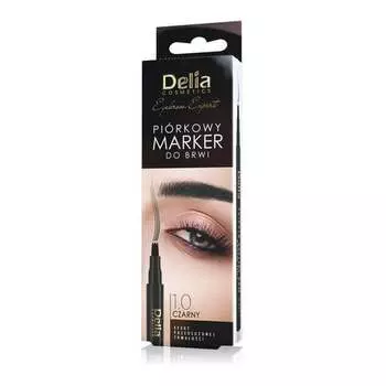 Маркер для бровей Tripple Stylist Pen 24H 1.0 Черный, Delia