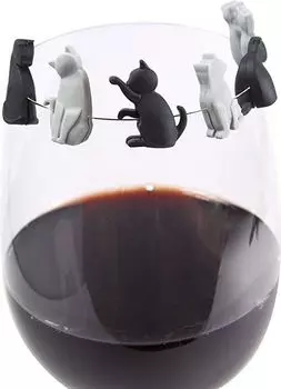 Маркер для стекла кот черный/белый 6 шт Markenlos