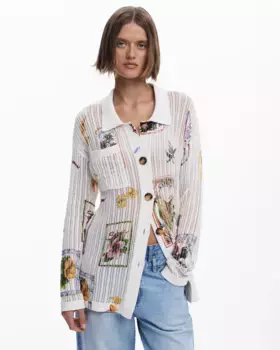 Марки женских кардиганов Desigual, белый