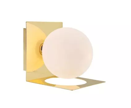 Marksljd ZENIT Настенный 1L IP44 Латунь/Опал, белый