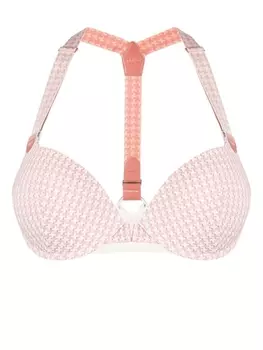 Marlies Dekkers бюстгальтер Gloria в ломаную клетку с эффектом пуш-ап, белый