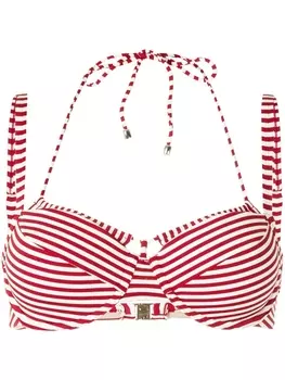 Marlies Dekkers Holi Vintage striped double-strap bikini top, красный
