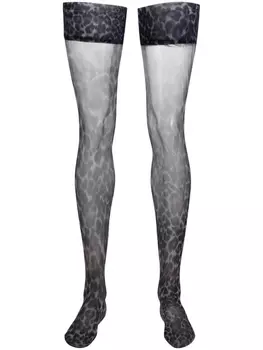 Marlies Dekkers колготки Peekaboo с леопардовым принтом, фиолетовый