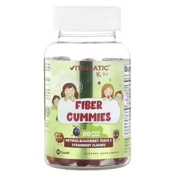 Мармеладки жевательные детские Vitamatic со вкусом ежевики, персика и клубники, 60 жевательных таблеток