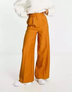 Мармеладные широкие брюки с завышенной талией ASOS