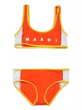 Marni бикини с логотипом, оранжевый