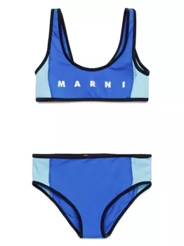 Marni бикини с логотипом, синий