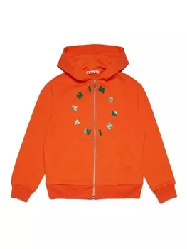 Marni бомбер с логотипом, оранжевый