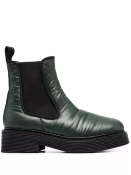Marni ботинки челси с квадратным носком, зеленый