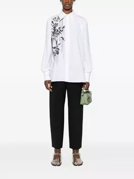 Marni брюки с вышитым логотипом, черный