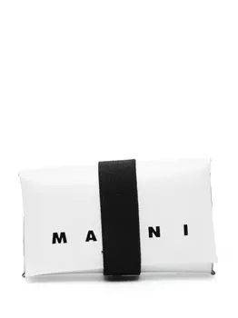 Marni бумажник с логотипом, белый