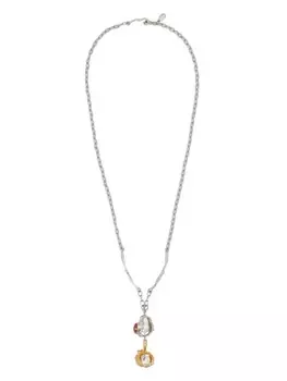 Marni цепочка на шею с подвеской, серебряный