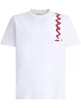 Marni декорированная футболка