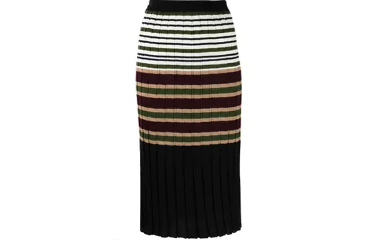 MARNI Длинная трикотажная юбка женская черная