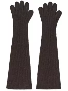 Marni длинные перчатки, коричневый