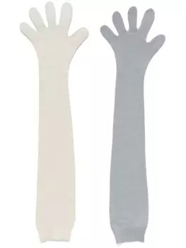 Marni длинные шерстяные перчатки, белый