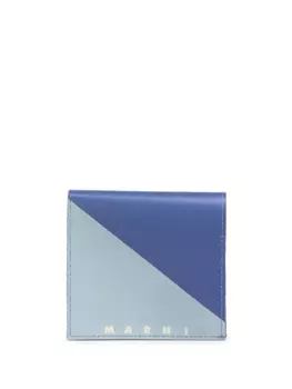 Marni двойной кошелек с цветными блоками, фиолетовый
