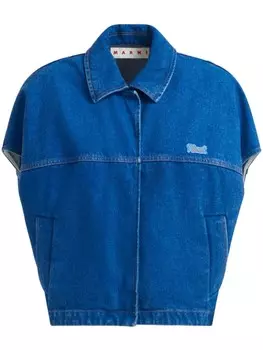 Marni джинсовая куртка с короткими рукавами, синий