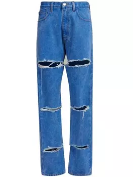 Marni джинсы с вырезами, синий