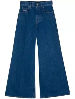 Marni джинсы широкого кроя из органического хлопка, синий
