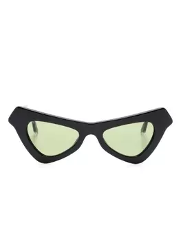 Marni Eyewear солнцезащитные очки Fairy Pool в оправе 'кошачий глаз' с логотипом, черный