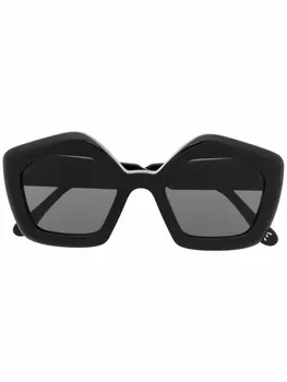 Marni Eyewear солнцезащитные очки с логотипом, черный