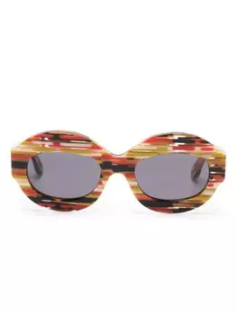 Marni Eyewear солнцезащитные очки Spacey Stripey, красный
