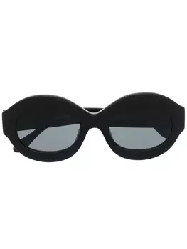 Marni Eyewear солнцезащитные очки в круглой оправе, черный