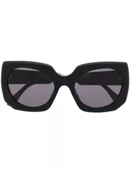 Marni Eyewear солнцезащитные очки в массивной квадратной оправе, черный