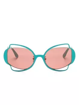 Marni Eyewear солнцезащитные очки WE3 в оправе 'бабочка', зеленый